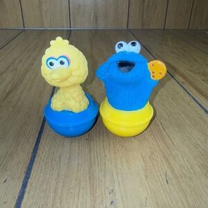 Sesame Street Big‎ Bird Cookie Monster Tumbler Roly Poly Jim Henson Productions